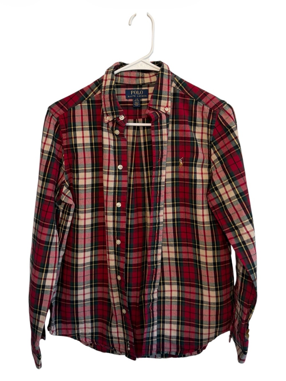 Polo by Ralph Lauren Red & Cream Plaid Button-Down Shirt